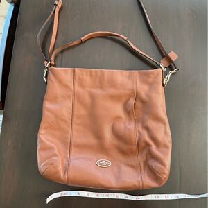 Coach Brown Pebbled Leather Crossbody Bag